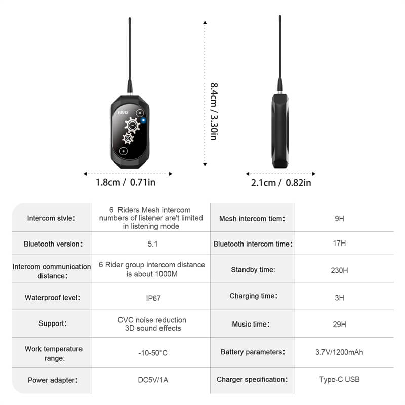 EJEAS GY118 Industrielles Mesh-Kommunikations-Intercom-System