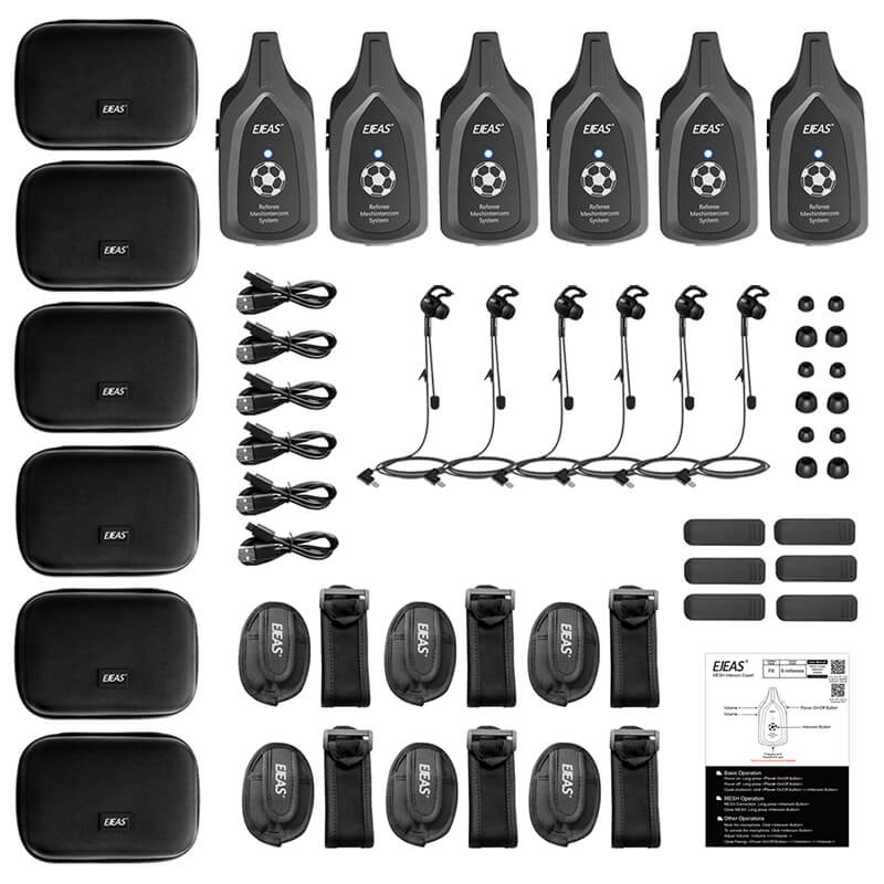 EJEAS F6 Bestes Schiedsrichter-Mesh-Intercom-Kommunikationssystem