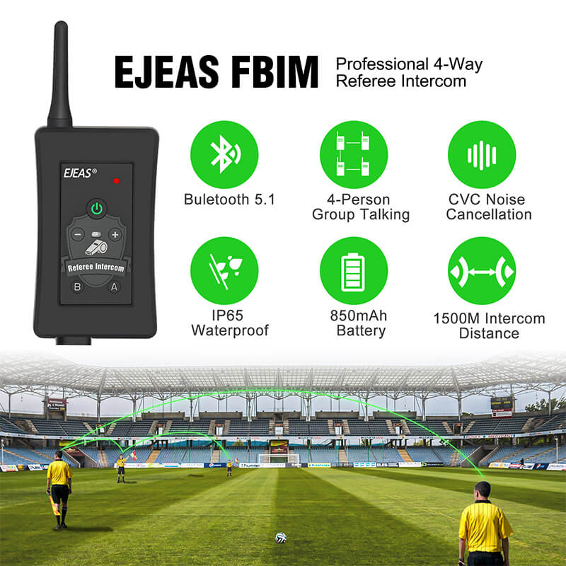 EJEAS FBIM Schiedsrichter Bluetooth Intercom Headset-System