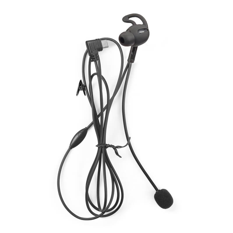 Fone de Ouvido Intraauricular com PTT e Interface HIFI-R4 Type-C para V6C / V4C / FBIM