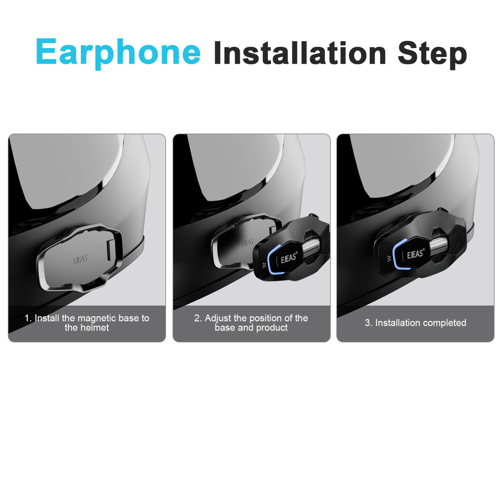 EJEAS Phantom X10 MESH+5G Motorcycle Helmet Intercom System
