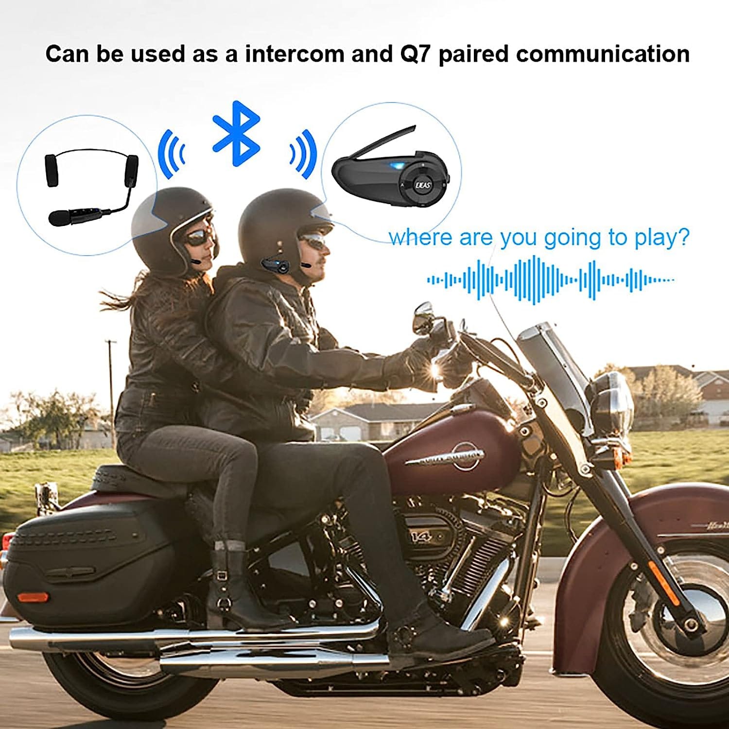 EJEAS E1+ Motorradhelm Bluetooth-Headset