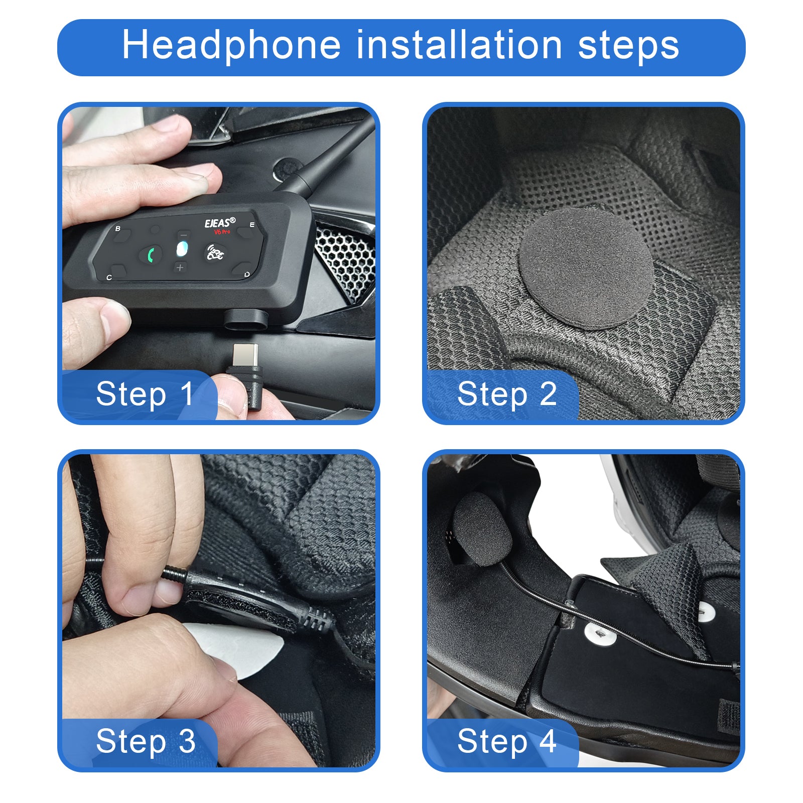 EJEAS V6 Pro+ 熱販売中 バイクヘルメット対応Bluetoothヘッドセット