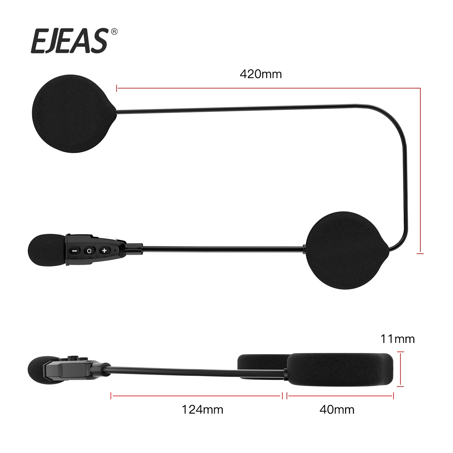 EJEAS E1+ Auricular Bluetooth para Casco de Motocicleta