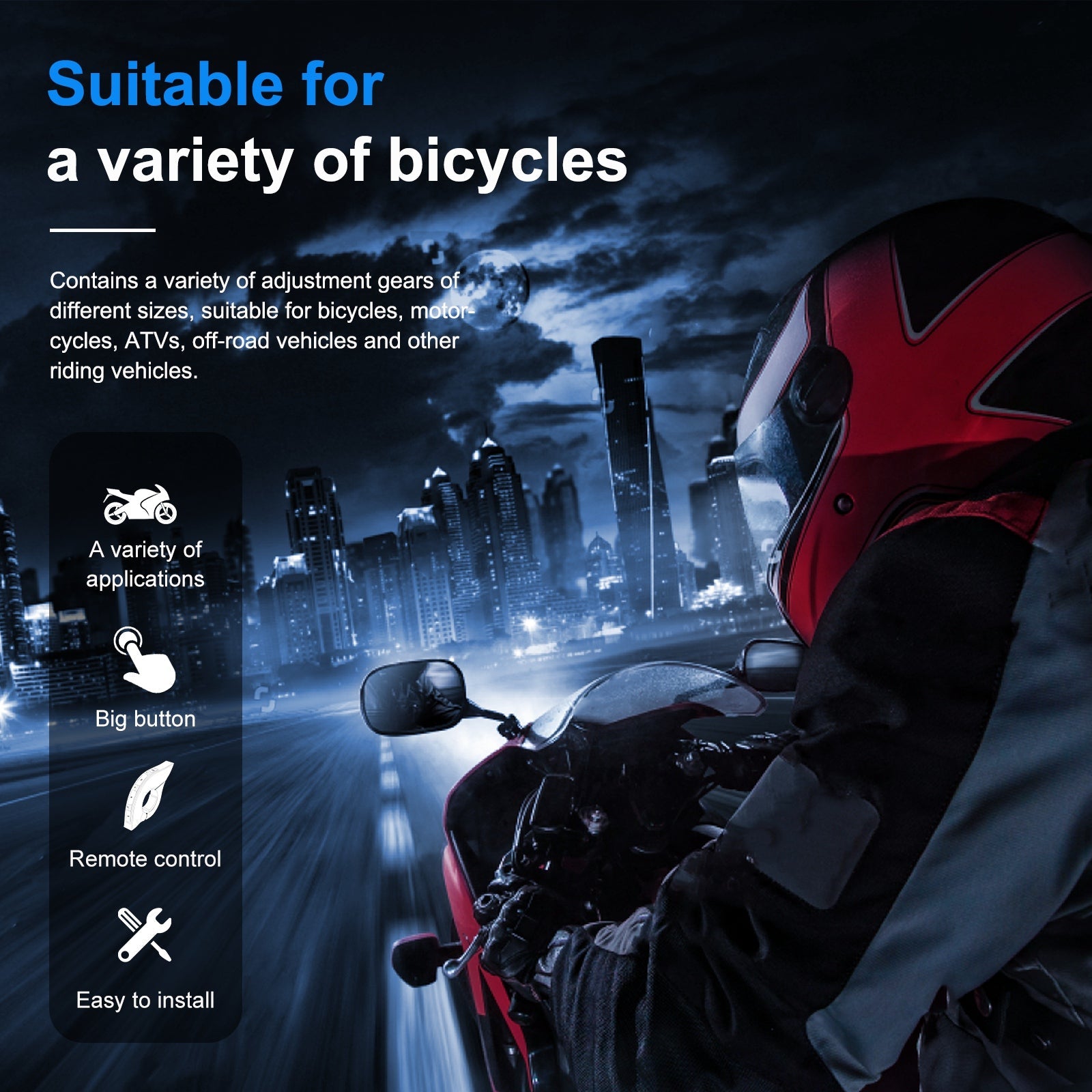 Control remoto de manillar de motocicleta EJEAS EUC