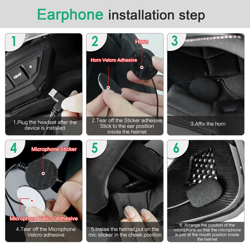 EJEAS MS20 Sistema di intercom mesh per casco da moto