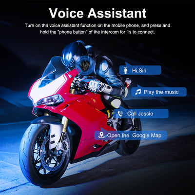 EJEAS Q2 Cuffie Bluetooth per caschi da moto per 2 piloti