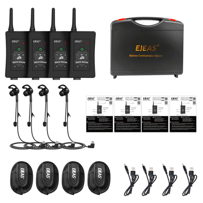 EJEAS FBIM Sistema de Auriculares de Intercomunicación Bluetooth para Árbitros