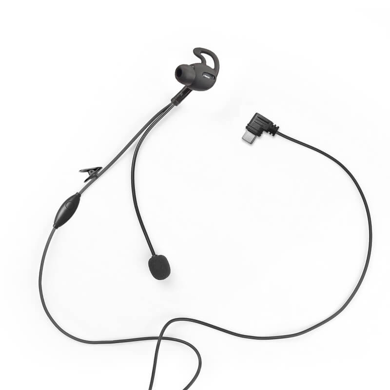 Audífonos intrauditivos HIFI-R9 con interfaz Type-C y PTT para F6 (Versión nueva)