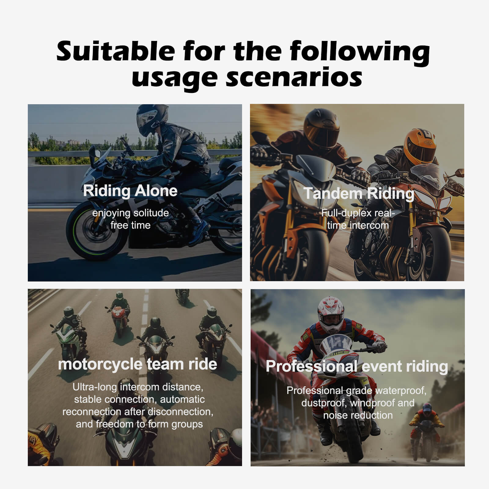 EJEAS K1 2-IN-1 Motorcycle Intercom and Helmet Recorder