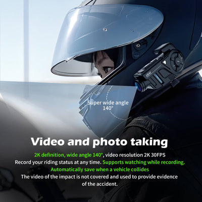 EJEAS K1 2-IN-1 Motorcycle Intercom and Helmet Recorder