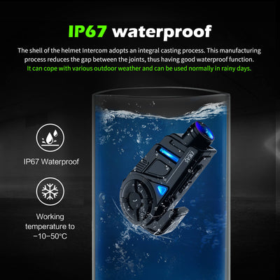 EJEAS K1 2-IN-1 Motorcycle Intercom and Helmet Recorder