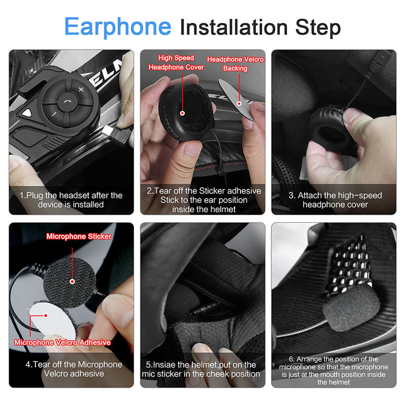 EJEAS K1 2-IN-1 Interfono per motocicletta e registratore per casco