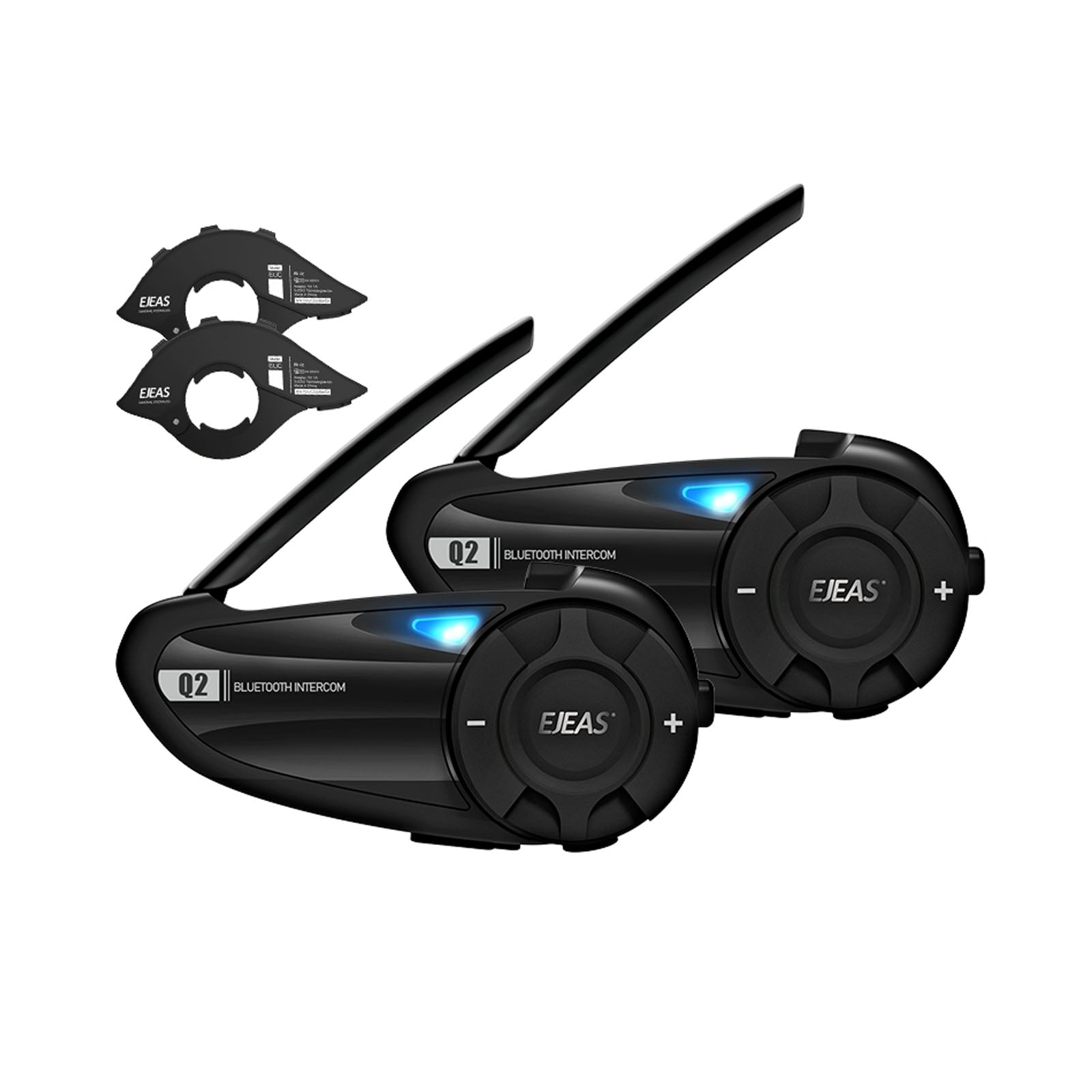 EJEAS Q2 バイクヘルメット用 Bluetoothヘッドセット 2人のライダー向け