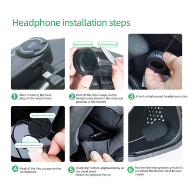 EJEAS Q8 Sistema de Auriculares de Intercomunicación de Malla para Casco de Moto