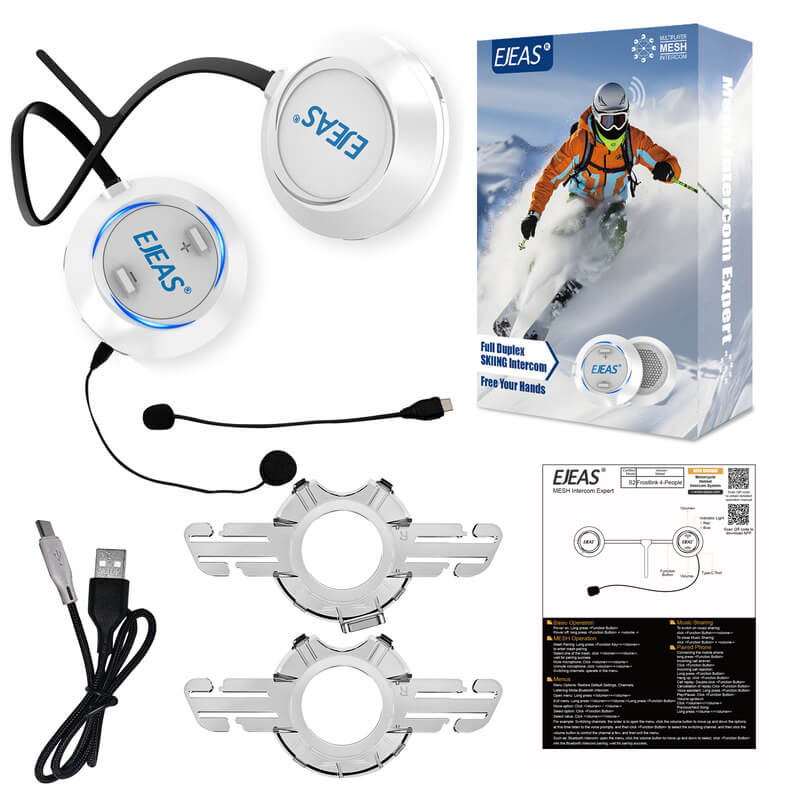 EJEAS S2 Snow Eagle Ski Helmet Mesh Intercom System