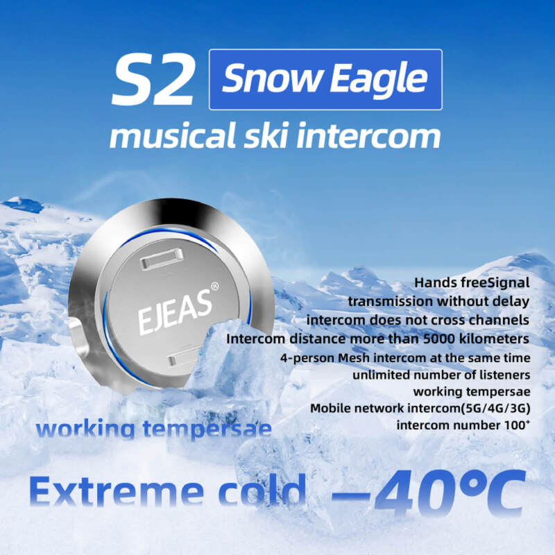 EJEAS S2 Snow Eagle Ski Helmet Mesh Intercom System