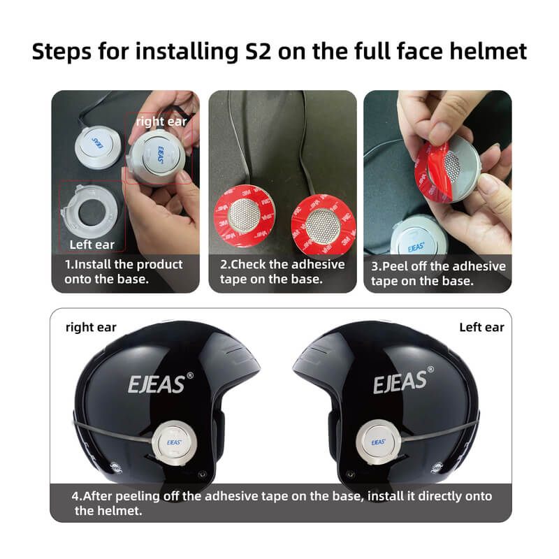 Fixation pour casque EJEAS S2 – Système de communication pour ski