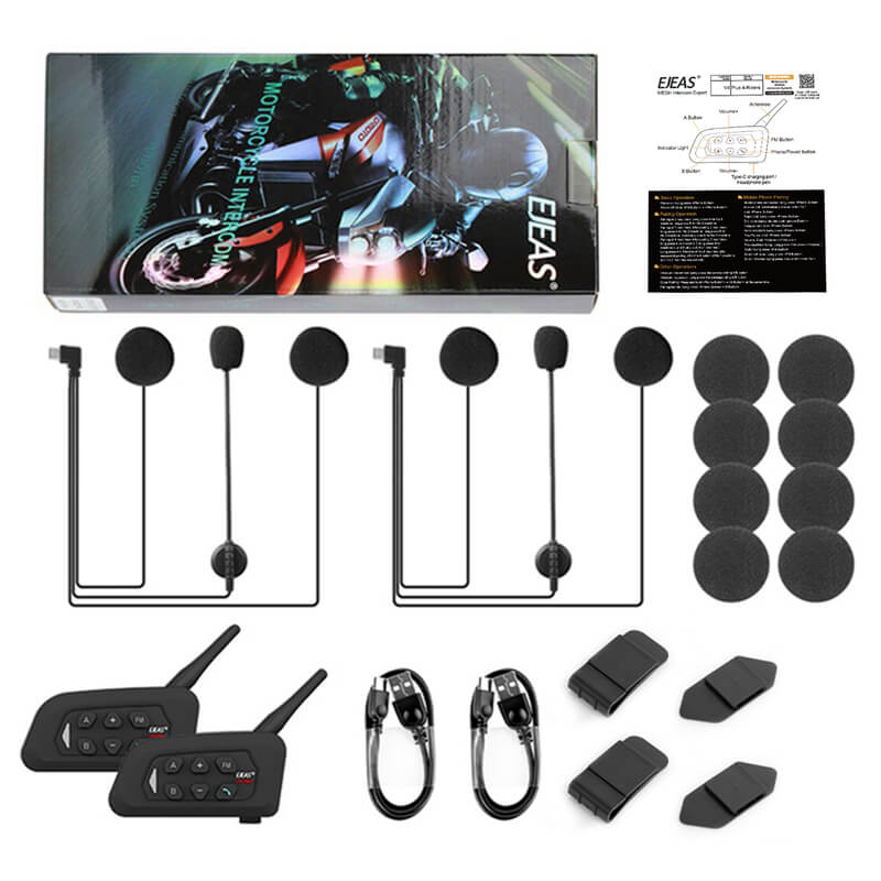 EJEAS V4 Plus Motorcycle Helmet Bluetooth Intercom
