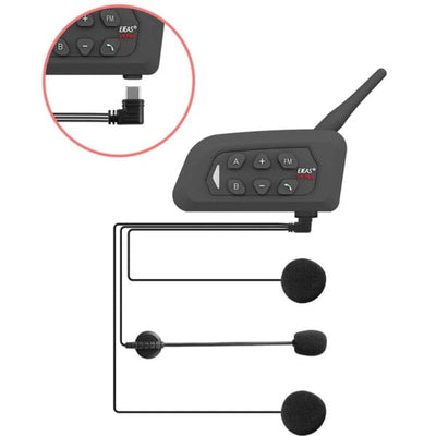 EJEAS V4 Plus Motorradhelm Bluetooth-Intercom