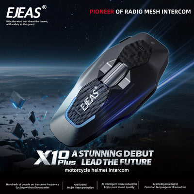EJEAS Phantom X10 Plus MESH+5G Motorcycle Helmet Intercom System