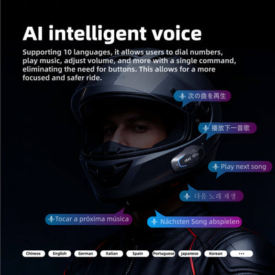 EJEAS Phantom X10 Plus MESH+5G Motorcycle Helmet Intercom System
