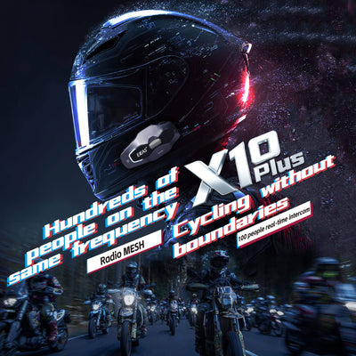 EJEAS Phantom X10 Plus MESH+5G Motorcycle Helmet Intercom System