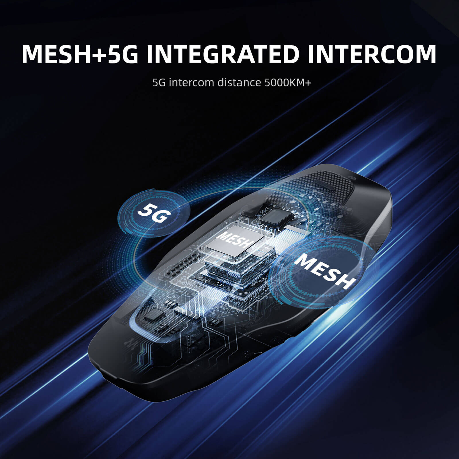 EJEAS Phantom X10 Plus MESH+5G Motorcycle Helmet Intercom System