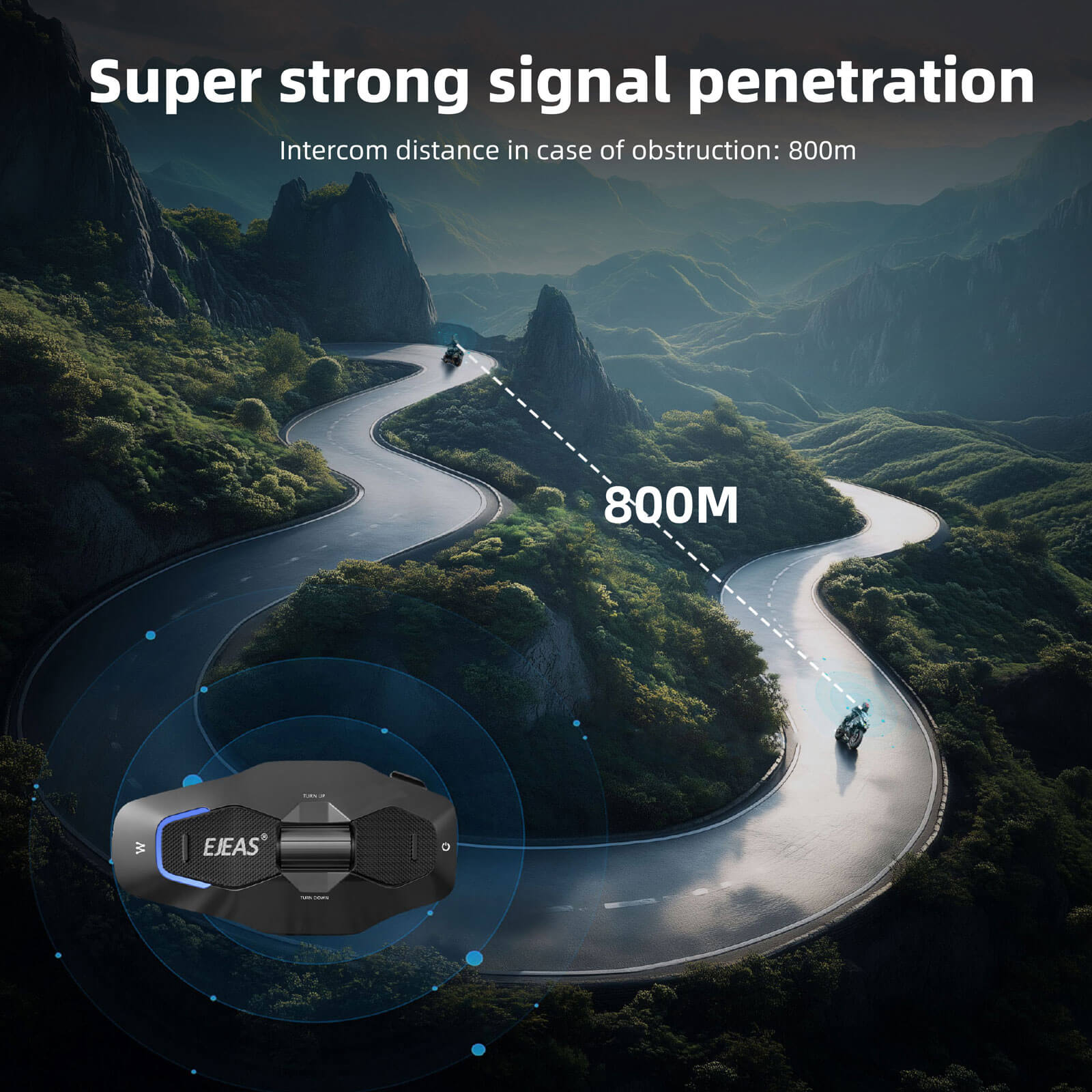 EJEAS Phantom X10 Plus MESH+5G Motorcycle Helmet Intercom System