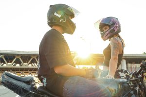 Motorcycle Couple Riding